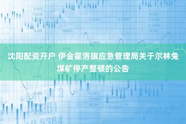 沈阳配资开户 伊金霍洛旗应急管理局关于尔林兔煤矿停产整顿的公告