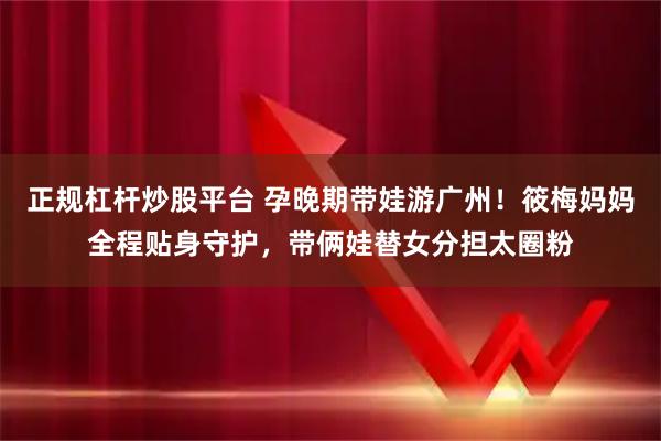 正规杠杆炒股平台 孕晚期带娃游广州!筱梅妈妈全程贴身守护,带俩娃替女分担太圈粉